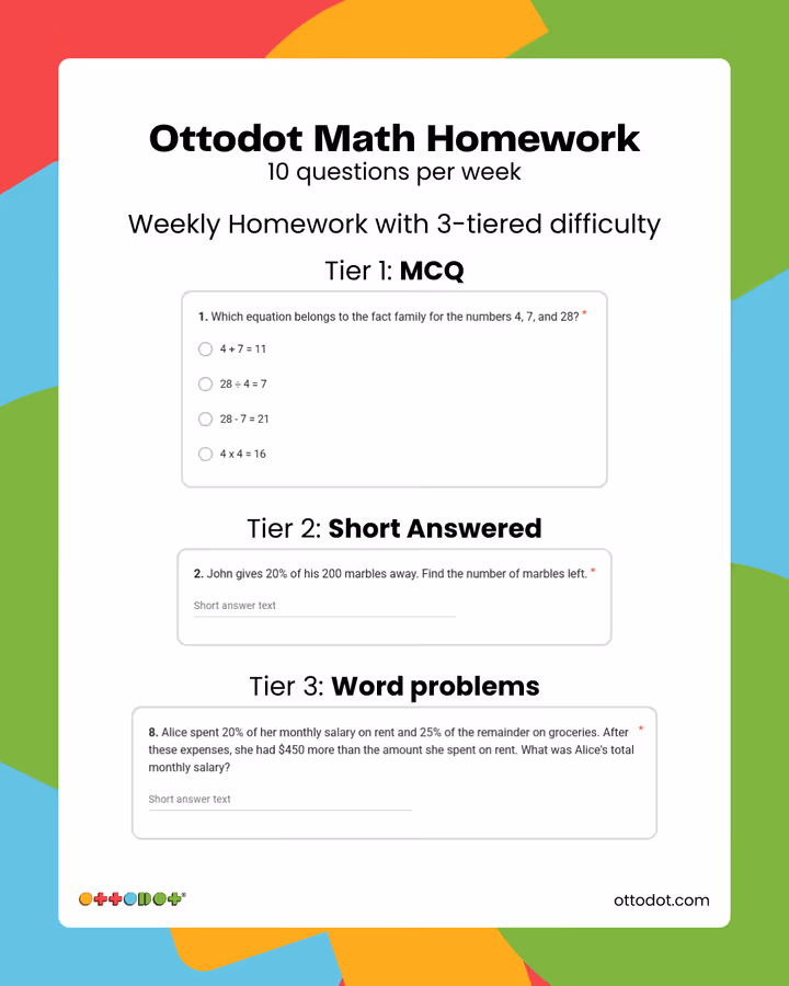 Ottodot Maths homework example
